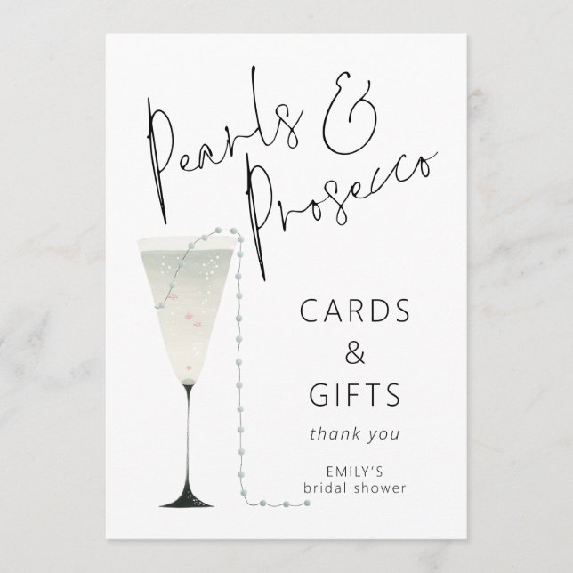 Pétales Prosecco Cartes Cadeaux Pancarte Enterreme (Devant)