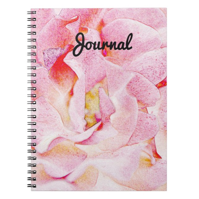 Pétales rose rose Abstrait Art Journal Carnet (Devant)