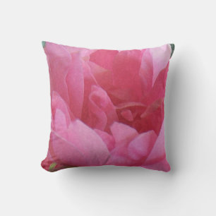 Pétales rose rose vintage Coussin extérieur