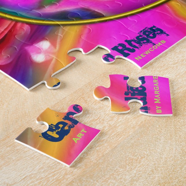 Pétales Roses en canne - JIGSAW PUZZLE (Côté)