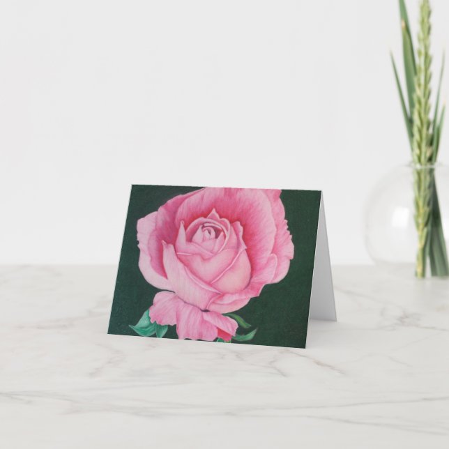 Pétales roses Inspiration Carte Note (Devant)