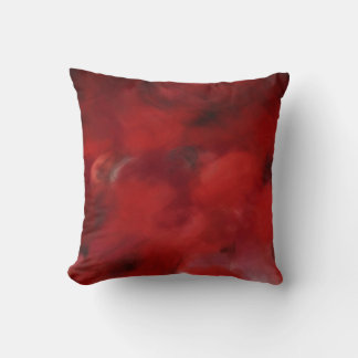 Pétales Roses Rouges Peinture Art 4 - Coussin