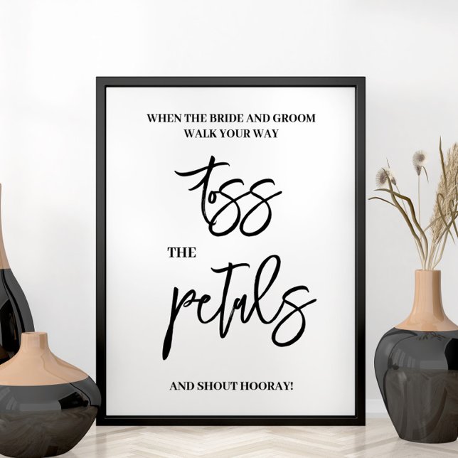 Petals wedding sign poster (Créateur téléchargé)