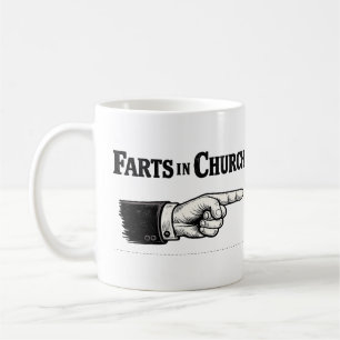 Pète à l'église mug amusant