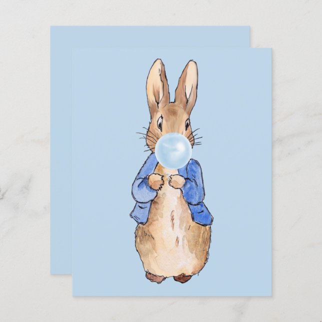 Peter Blown une gomme à bulle bleue (Devant / Derrière)