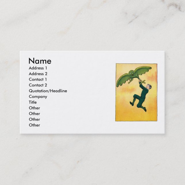 Peter et le Carte de visite des oiseaux (Devant)