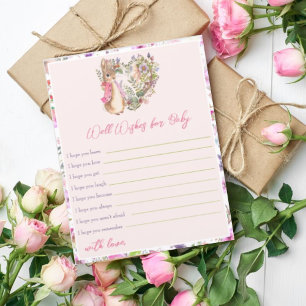 Peter le lapin rose Floral Girl Baby shower jeu