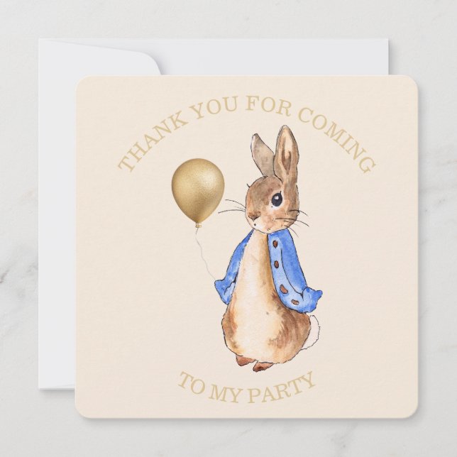 Peter le Merci lapin pour être venu à ma fête (Devant)