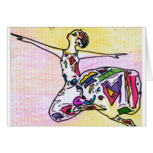 Peter Max style carte de danse beauté