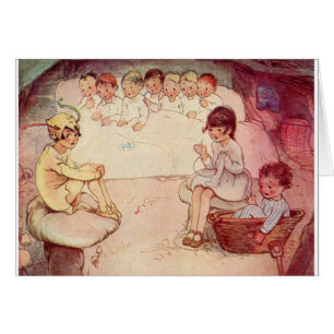 Peter Pan et Wendy au fond avec les garçons perdus