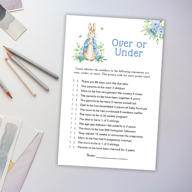 Peter Rabbit au-dessus ou sous le jeu de bébé (Créateur téléchargé)