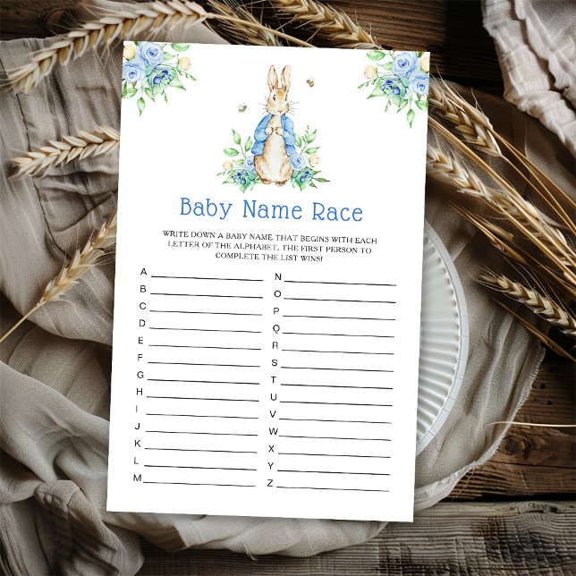 Peter Rabbit Baby Name Race jeu (Créateur téléchargé)