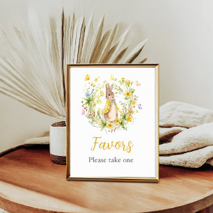 Peter Rabbit Baby shower Faveurs Poster