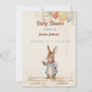 Peter Rabbit Baby shower Invitation