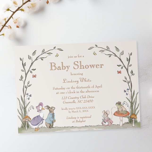 Peter Rabbit Baby shower Invitation (Créateur téléchargé)