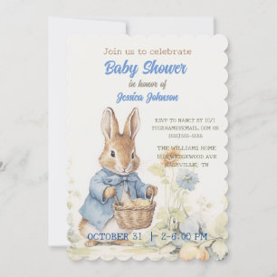 Peter Rabbit Baby shower Invitation