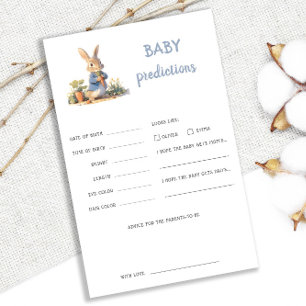 Peter Rabbit Baby shower Prédictions Flyer