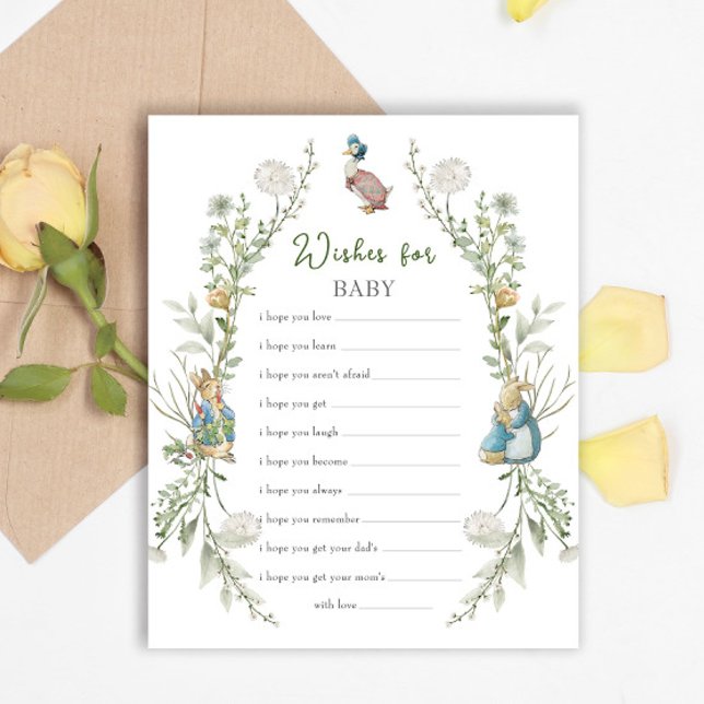 Peter Rabbit Baby shower Souhaite Pour Baby Game (Créateur téléchargé)