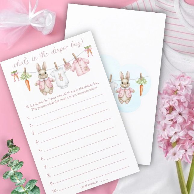 Peter Rabbit Baby Shower What's In The Diaper Bag (Créateur téléchargé)