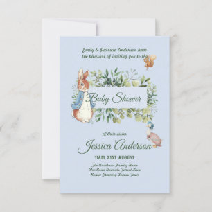 Peter Rabbit BÉBÉ DOUCHE Invitations garçon ou fil