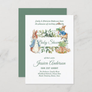 Peter Rabbit BÉBÉ DOUCHE Invitations garçon ou fil