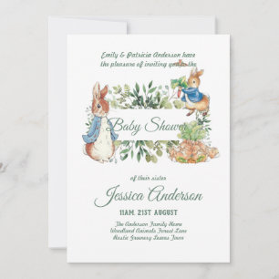 Peter Rabbit BÉBÉ DOUCHE Invitations garçon ou fil