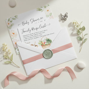 Peter Rabbit Boy Baby shower Famille Recette Carte