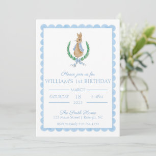 Peter Rabbit Invitation de fête d'anniversaire