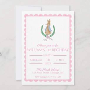 Peter Rabbit Invitation de fête d'anniversaire