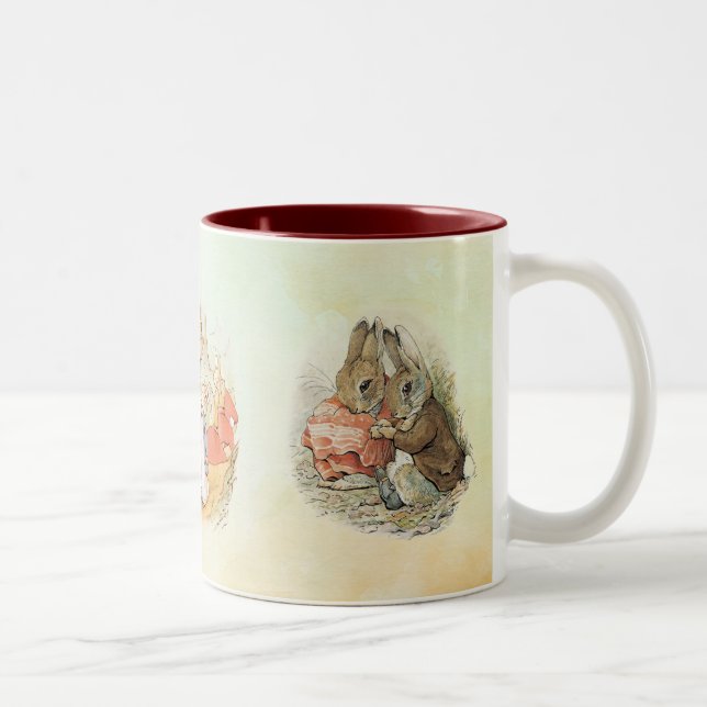 Peter Rabbit mixer Mug de café à deux tons (Droit)