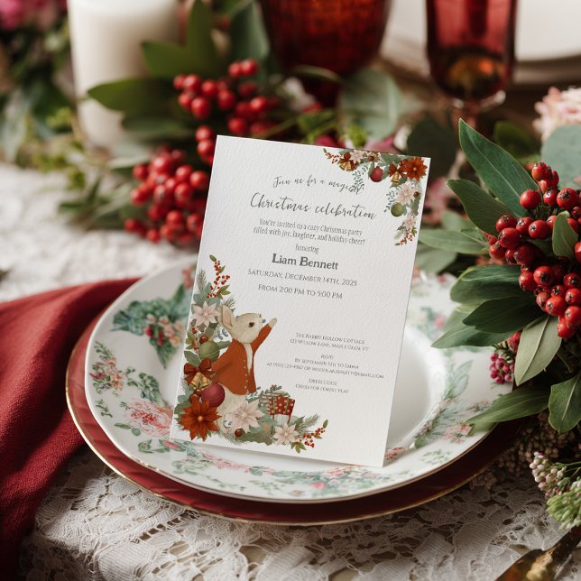 Peter Rabbit Noël Invitation (Créateur téléchargé)