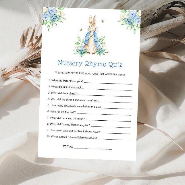 Peter Rabbit Nursery Rhyme Jeu de Quiz (Créateur téléchargé)