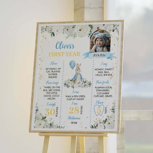 Peter Rabbit Poster de la première fête d'annivers (Créateur téléchargé)