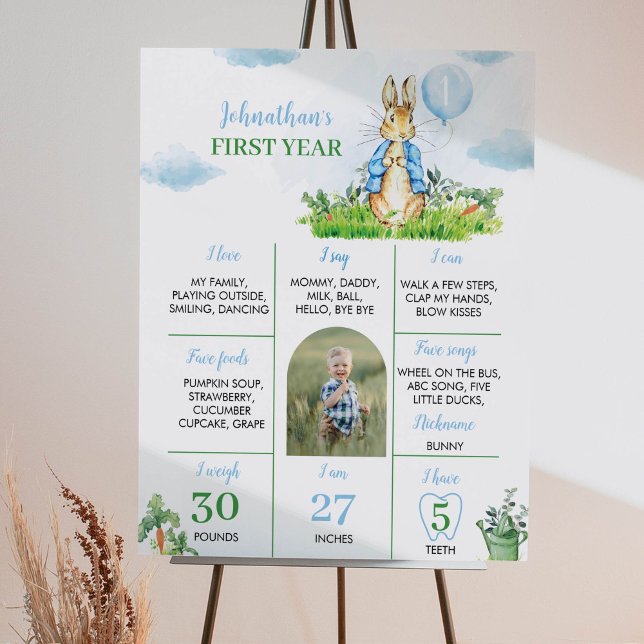 Peter Rabbit Poster de la première fête d'annivers (Créateur téléchargé)