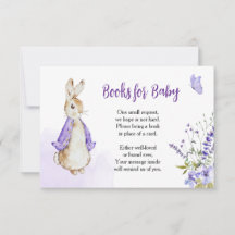 Peter Rabbit Purple Livres Pour Carte Bébé