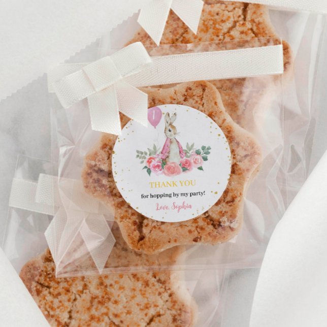 Peter Rabbit Sticker Anniversaire Étiquettes (Créateur téléchargé)