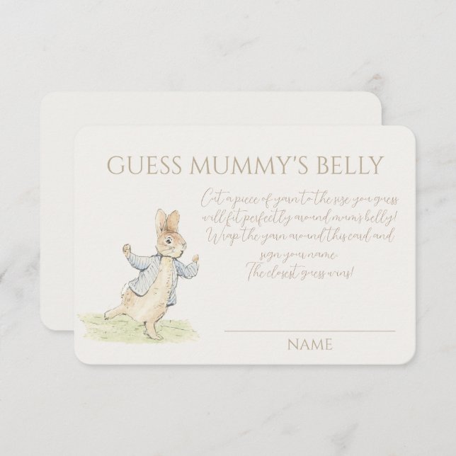 Peter the Rabbit Baby Guess Mummy's Belly Game (Devant / Derrière)