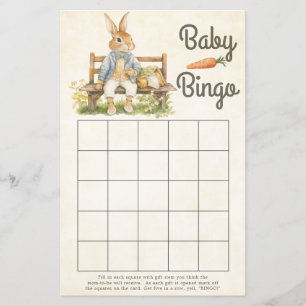 Peter The Rabbit - Baby shower jeu de bingo