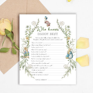 Peter the Rabbit Fleur sauvage Baby shower Jeu