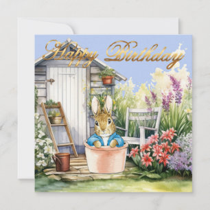 Peter the Rabbit Garden Shed Joyeux anniversaire