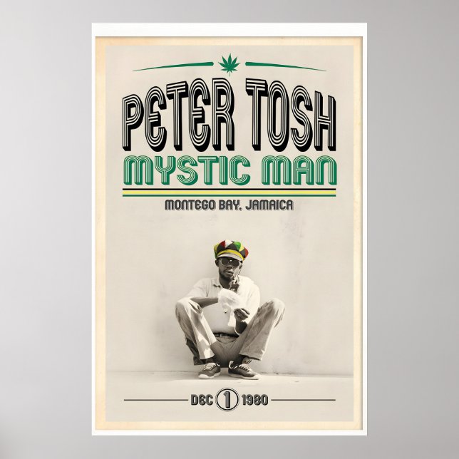Peter Tosh en concert à Montego Bay, impression or (Devant)