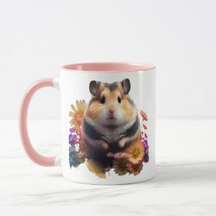 Pètes pétales - Mignonne Mug de hamster floral