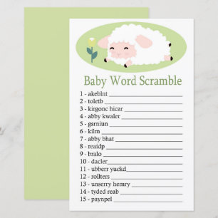 Petit agneau Bébé mot scramble jeu