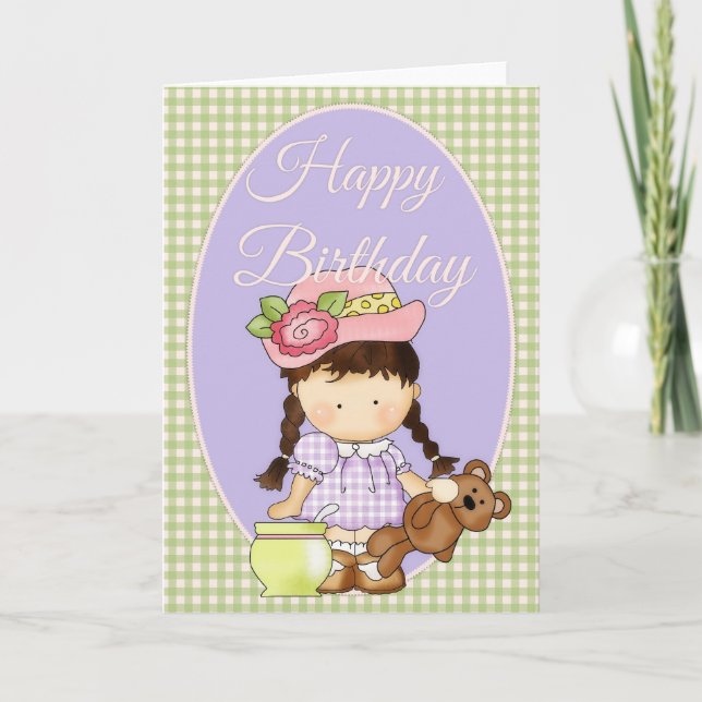 Petit Agnus Thème Joyeux Anniversaire Carte 2 (Devant)