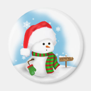 Petit aimant de bonhomme de neige