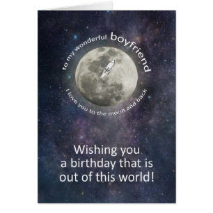 Petit ami Anniversaire Jusqu'à la Lune et Retour 