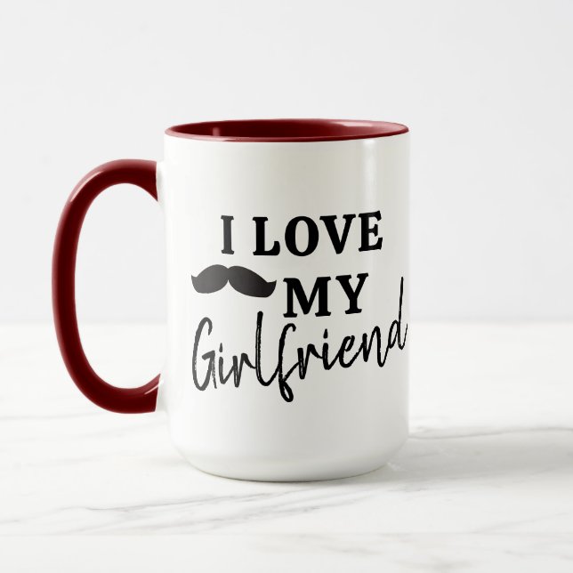 Petit ami Café Mug - I Love My Girlfriend Slogan (Gauche)