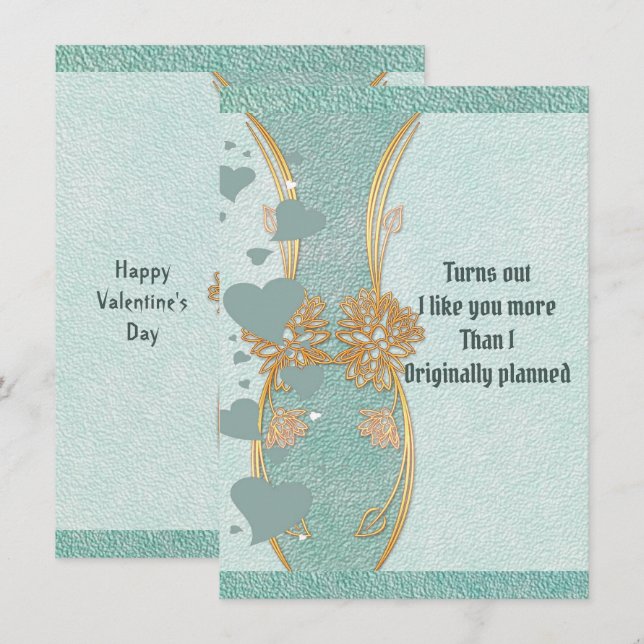 Petit ami romantique Turquoise bleu Floral Vase Va (Devant / Derrière)