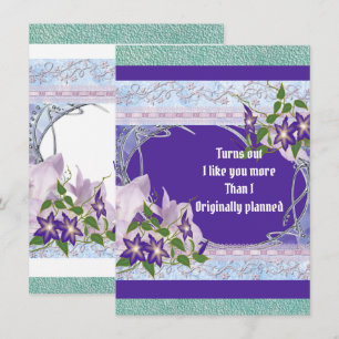 Petit ami romantique violet bleu Floral Valentine