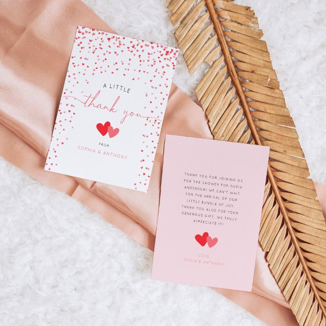 Petit amour Valentine Baby shower Merci (Créateur téléchargé)